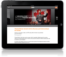 L’application du NPD pour iPad